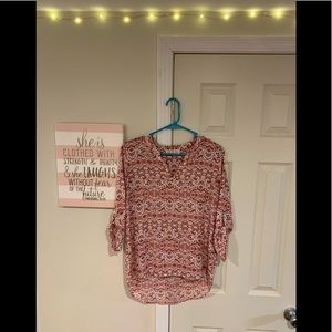 White and Red designed shirt